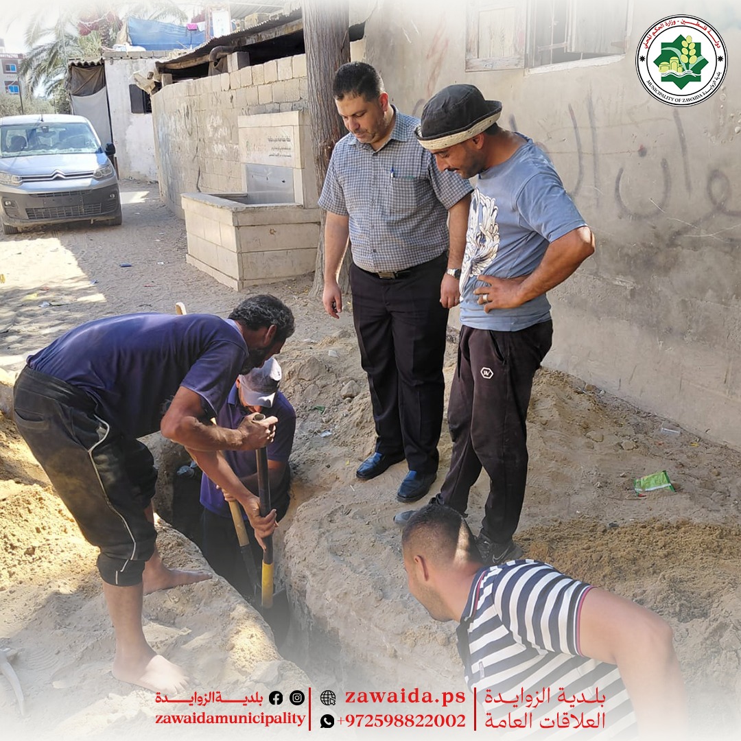بلدية الزوايدة.. جهود متواصلة لتعزيز وصول المياه وخدمة المواطنين والنازحين